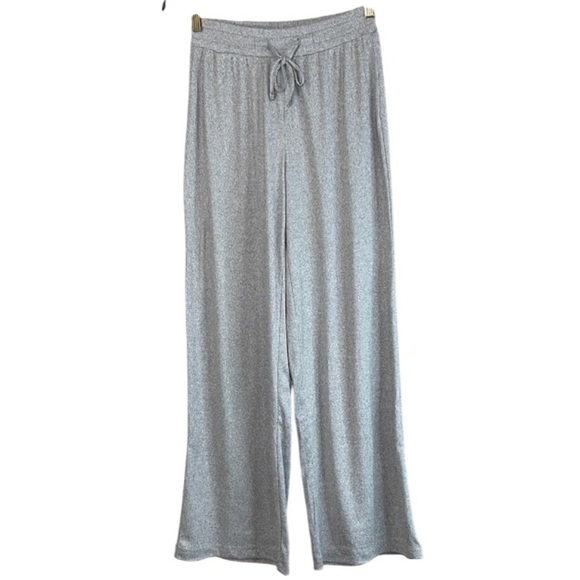 5/$25 Bluenotes High Rise Super Soft Rib Wide Leg Lounge Pajama Pant Gray XS - Picture 10 of 10